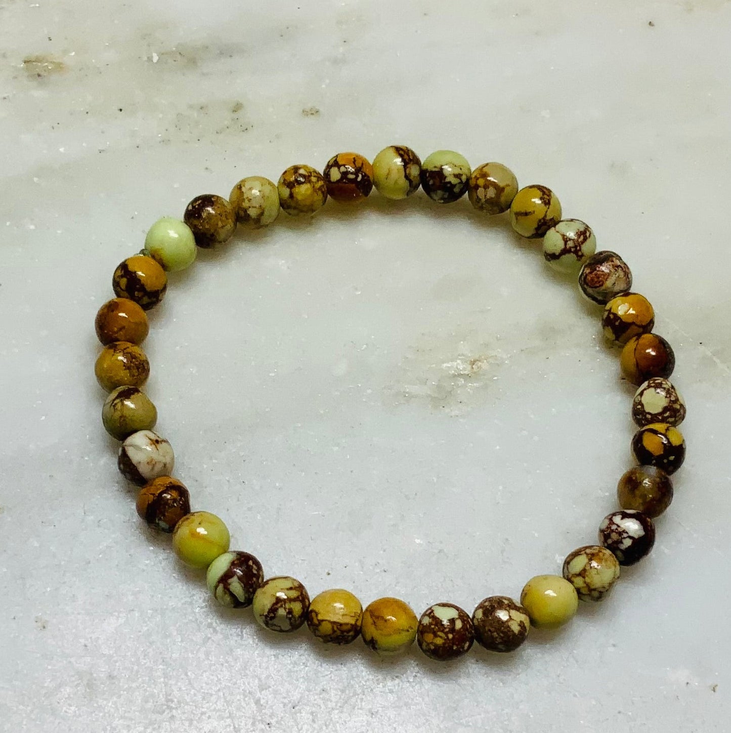Armbånd i lemon chrysopras