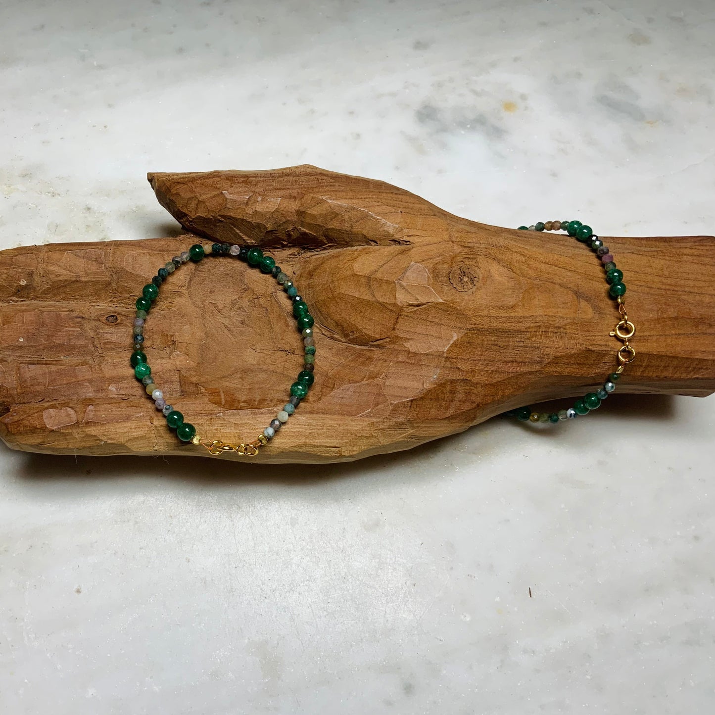 Armbånd i aventurin og indisk agat