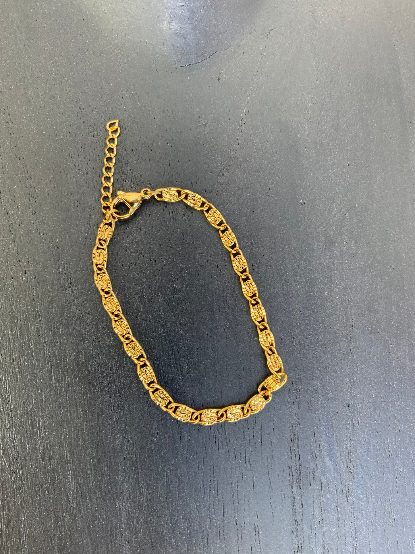 Vandfast fantasi armbånd 17 - 20 cm, 3,8 mm bred