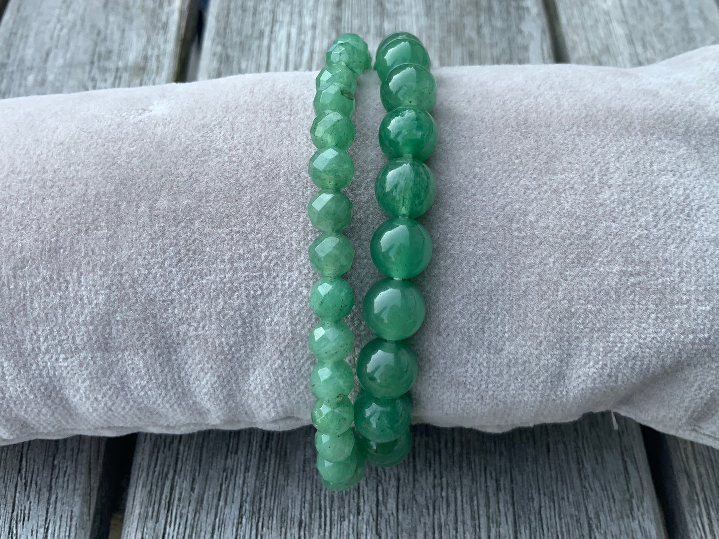 Armbånd i facetslebet aventurin