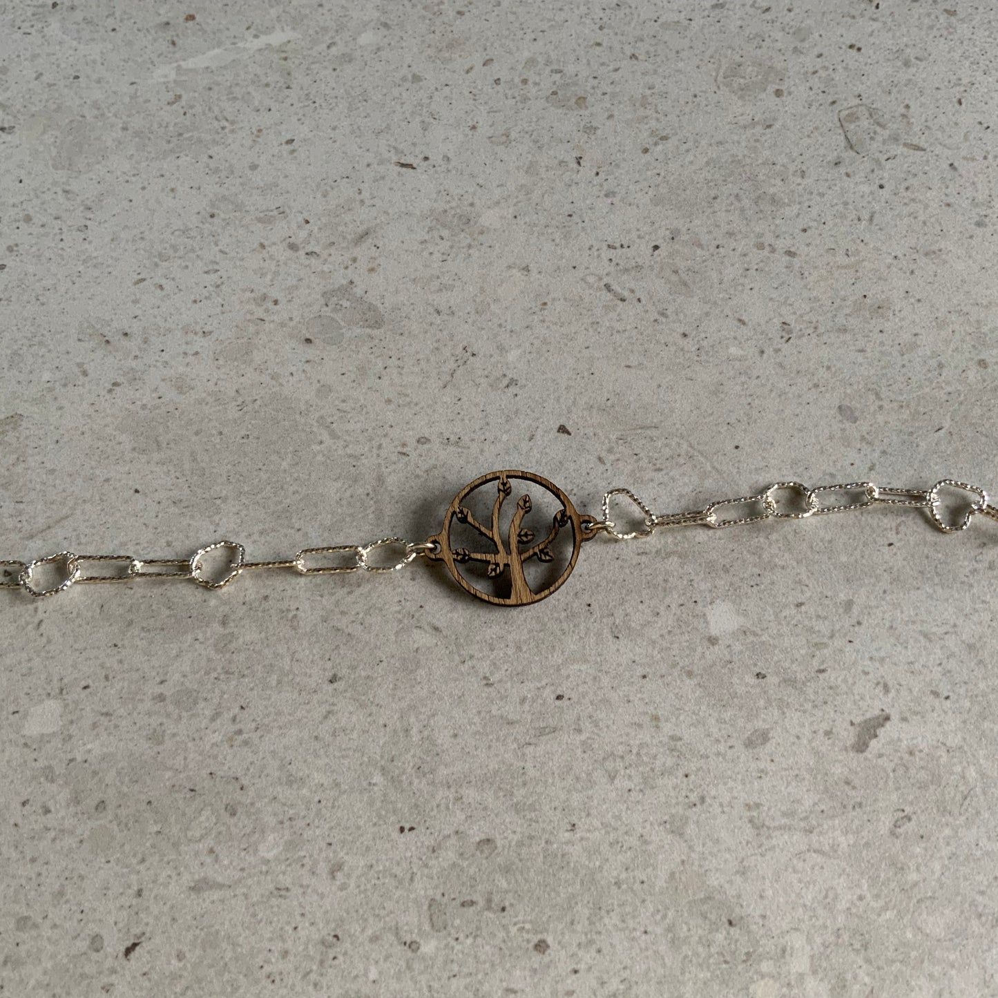 Armbånd - Livets træ – Yggdrasil med kæde af sølv