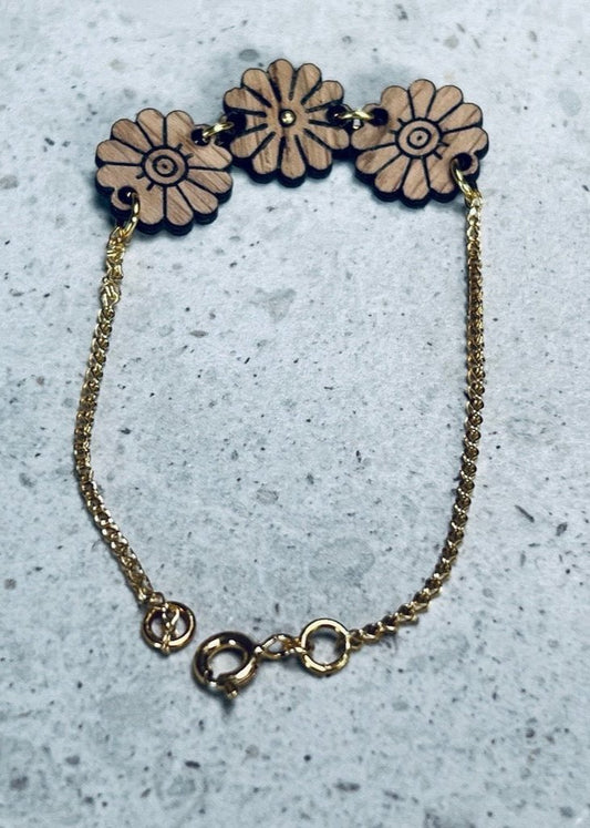 Marguerit armbånd med lænke