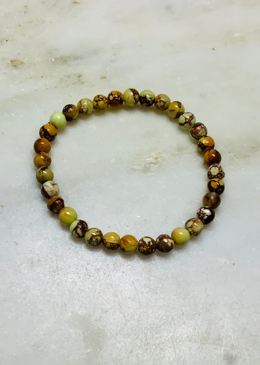 Armbånd i lemon chrysopras