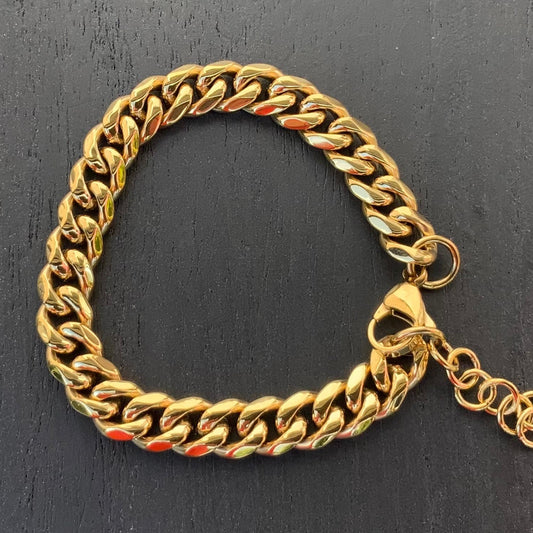 Vandfast armbånd, kraftig panzerkæde 17 - 20 cm