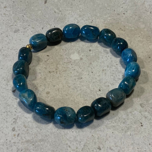 Blå apatit armbånd