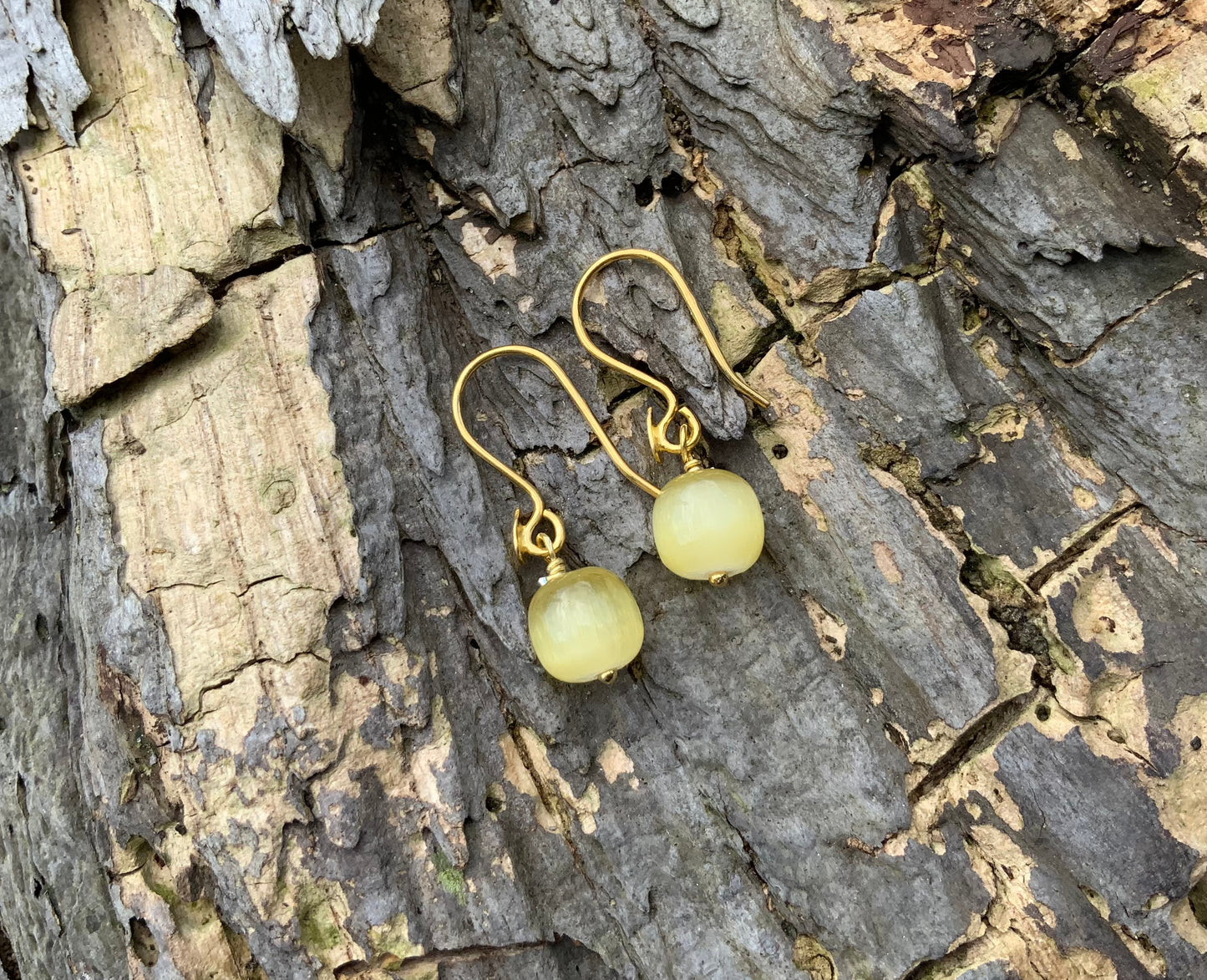 Selenit ørering, gul